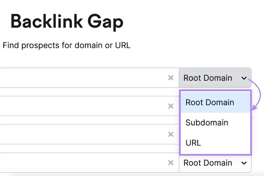 Choose the suitable backlink gap options