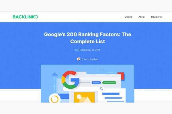 Backlinko’s 'Google’s 200 Ranking Factors' guide